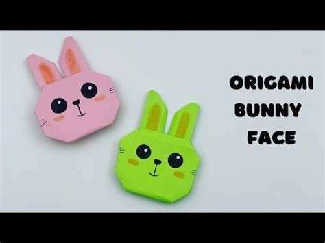 How to make easy paper bunny face for kids / Origami bunny / kids ...