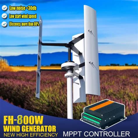 800W VERTICAL AXIS Wind Turbine 12V 24V 48V Wind Generator W MPPT