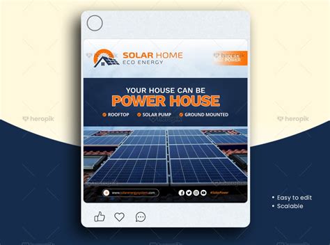 Solar Social Media Post Design Template Heropik