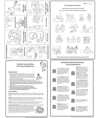 Póster De Los Diez Mandamientos Para Niños 1 17 X 22 Póst Cuotas Sin Interés