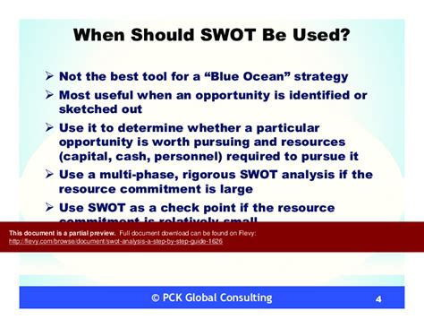 Pdf Swot Analysis A Step By Step Guide 53 Page Pdf Document Flevy