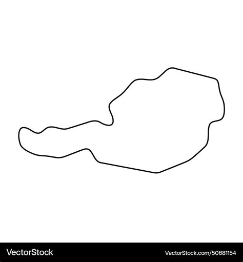 Austria simplified outline map Royalty Free Vector Image