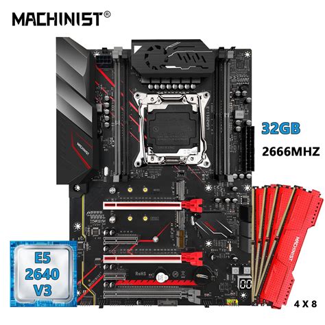 Machinista E5 Mr9a Pro Max Lga 2011 3 Placa Mãe Conjunto Kit Com Xeon