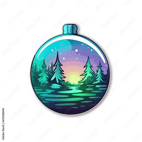 Christmas Ball Emoji Sticker Bioluminescent Christmas Ball Collection