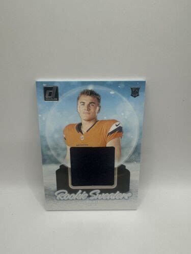 Panini Donruss Bo Nix Rc Rookie Sweaters Football Patch Rhs Bni