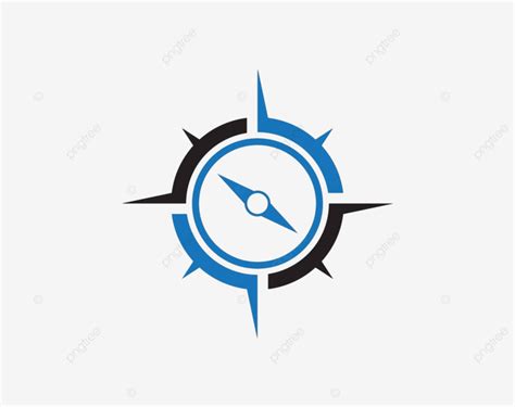 Compass Logo Template Vector Orientation White Vector Vector