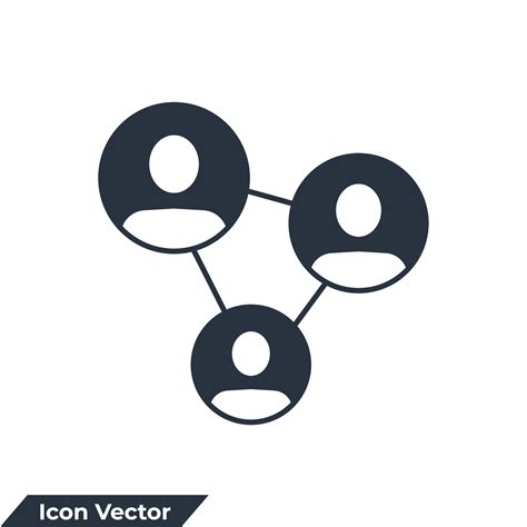 People Network Icon Logo Vector Illustration Connection Symbol