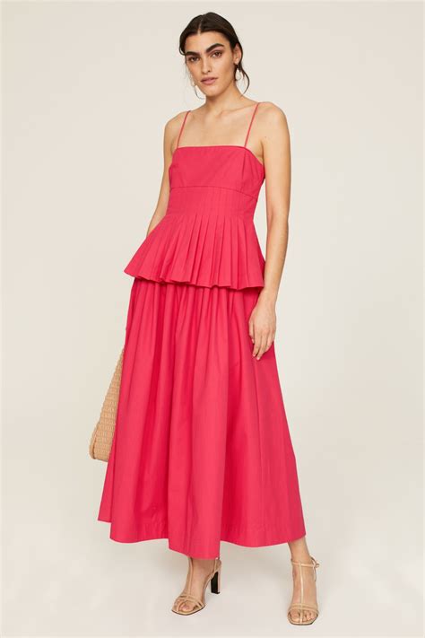 Peplum Pleated Dress By Co Rent The Runway