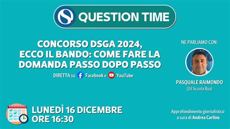 Concorso Dsga Ecco Il Bando Come Fare La Domanda Passo Dopo