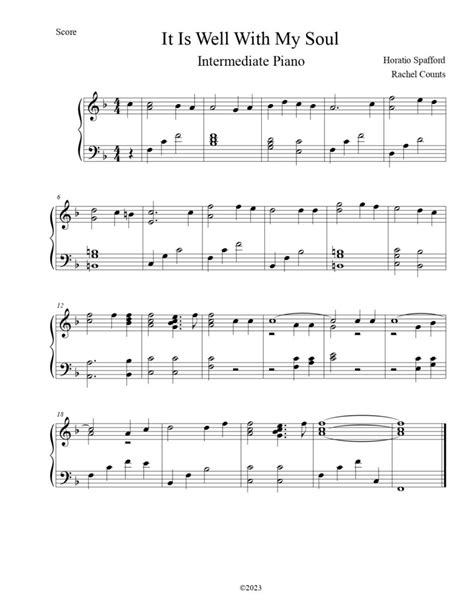 Free It Is Well With My Soul Sheet Music Pdf