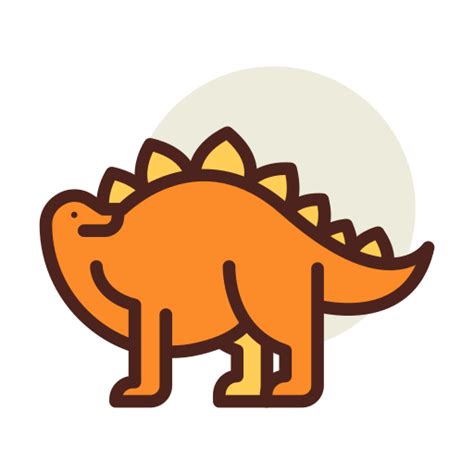 Stegosaurus Darius Dan Lineal Color Icon