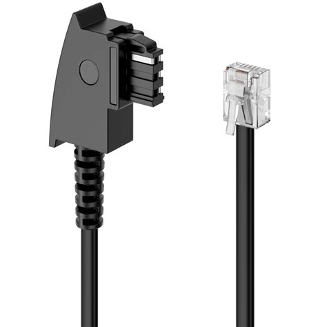 DeleyCON Telefonkabel TAE F Stecker Auf RJ11 Stecker 6P4C Flachkabel