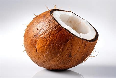 Whole Coconuts Isolated On White Background Premium AI Generated Image