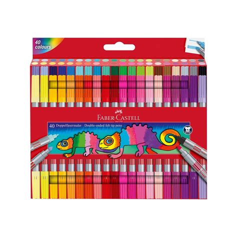 Marcador Faber Castell Doble Punta 40 Colores