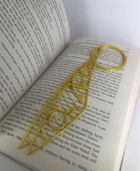 Harry Potter Golden Snitch 3d Printed Bookmark Etsy