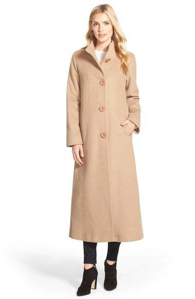 Main Image Fleurette Cashmere Long Stand Collar Coat Stand Collar