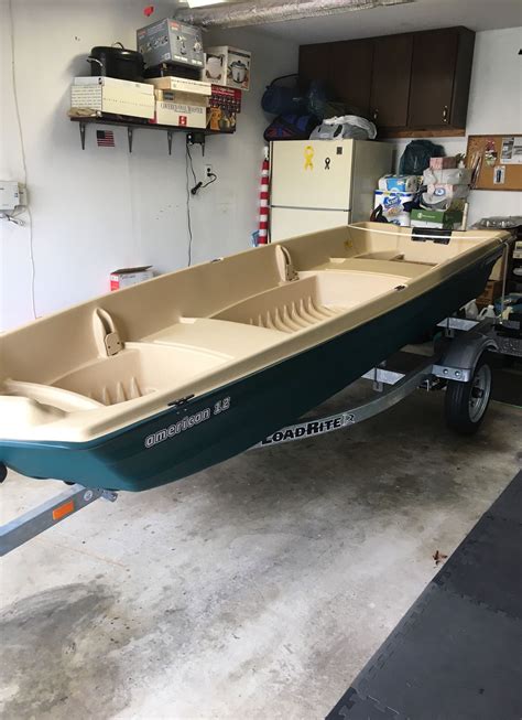 Sun Dolphin American 12 Feet Long Jon Boat Beige And Green A Must See For Sale In Howell