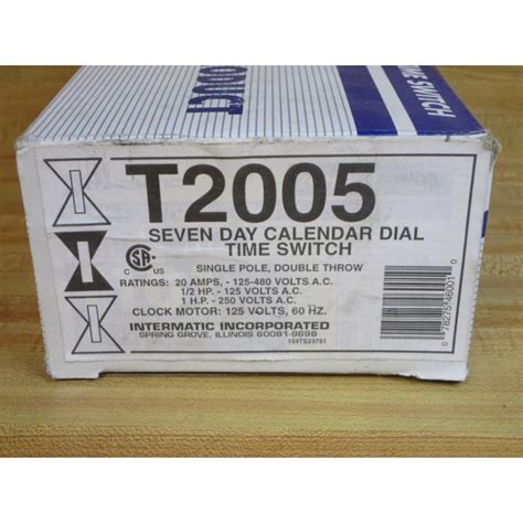 Intermatic T2005 Time Switch Mara Industrial