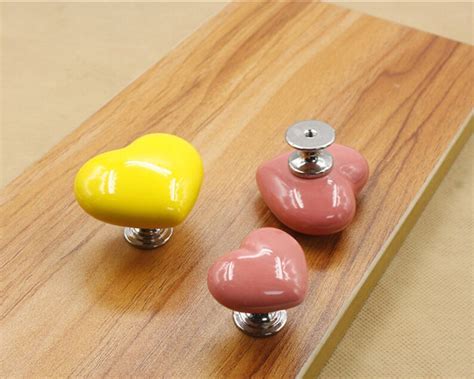 Heart Shaped Ceramic Knobs Dresser Knob Drawer Pulls Handles Etsy