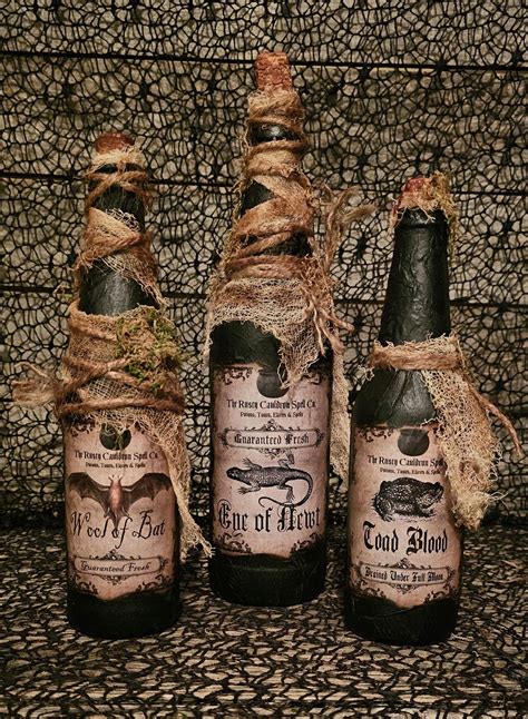 Spooky Potion Bottles Halloween Home Decor Halloween Decor Creepy