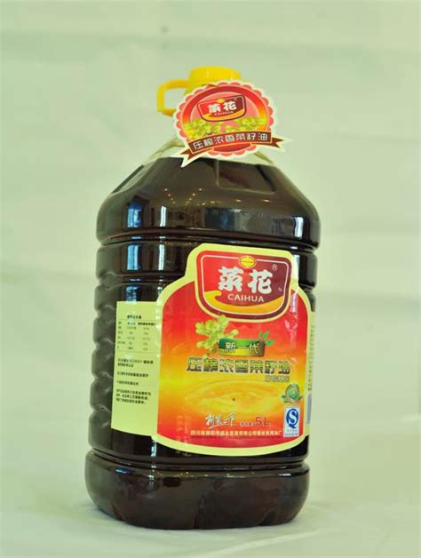 新一代压榨浓香菜籽油5l 菜花牌食用油 盛业食用油厂