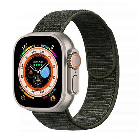 Nylon Klockarmband Apple Watch Ultra 2 49mm Military Khaki