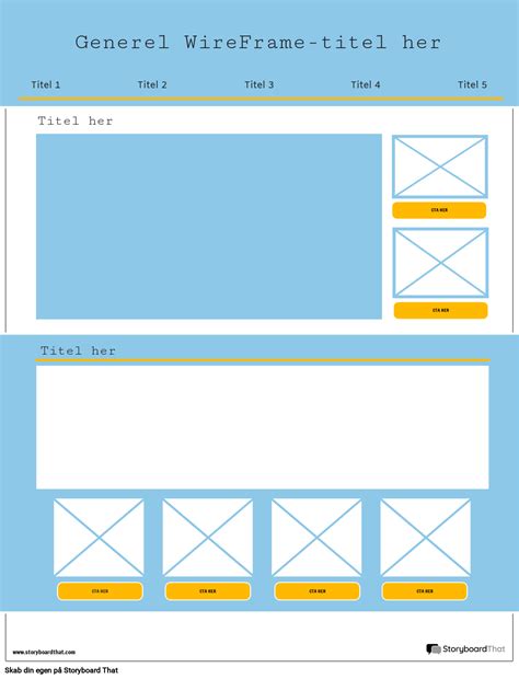 Corporate General WireFrame Skabelon 2 Storyboard