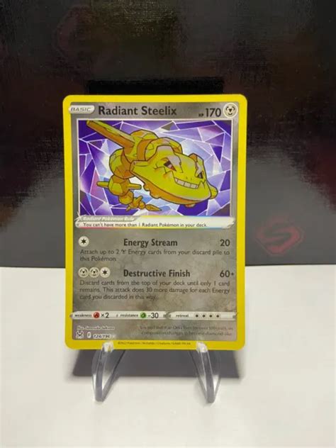 Pokemon Radiant Steelix Karte Lost Origin Shiny Strahlendes En