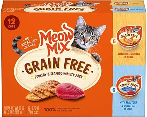 Meow Mix Grain Free Wet Cat Food, 2.75 Ounce (Pack of 12). - FleaPacks