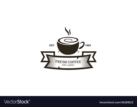 Coffee shop vintage logo design Royalty Free Vector Image