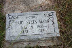 Mary Rachel Sykes Mann Homenaje De Find A Grave