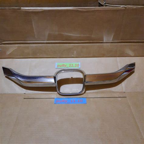 Jual List Grill Gril Hood Molding Chrome New Honda Brio Satya Facelift