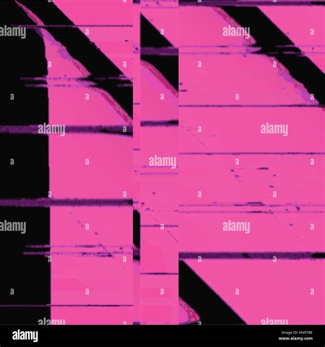 vector pink modern abstract digital glitch move diagonal black stripes graphic design damaged ...