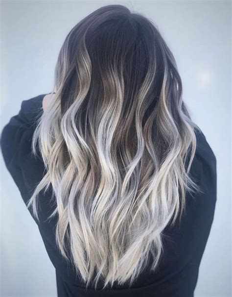 Silver Highlights For Dark Hair Dark Roots Blonde Hair Blonde Hair