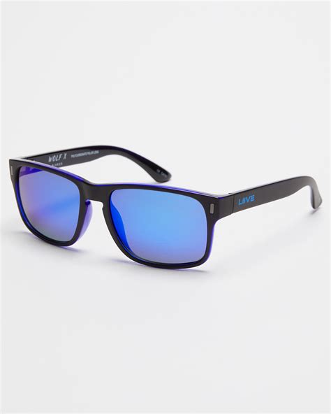 Liive Vision X Wolf Sunglasses Mir Pol Black Blue Surfstitch