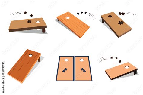 Cornhole Boards Clip Art Illustration Most Biggest Bundle Set Unique