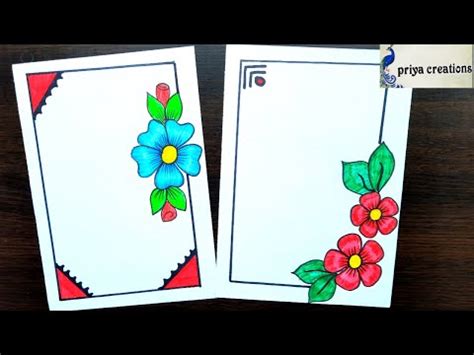 Simple Flower Designs For Pencil Drawing Borders Best Flower Site