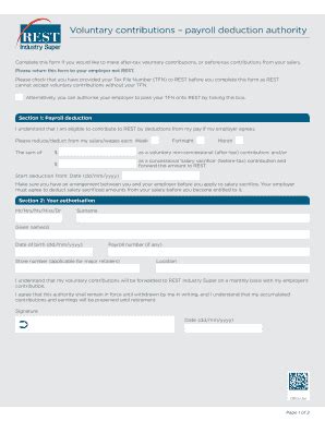 Fillable Online Voluntary Contributions Payroll Deduction Authority Fax