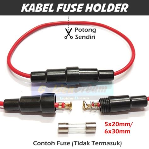 Jual Kabel Fuse Holder Gantung Rumah Sekring Kaca Drat X X