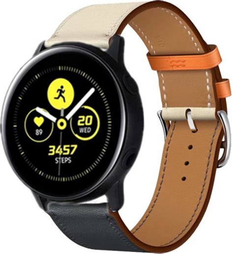 Leer Smartwatch Bandje Geschikt Voor Samsung Galaxy Watch Active