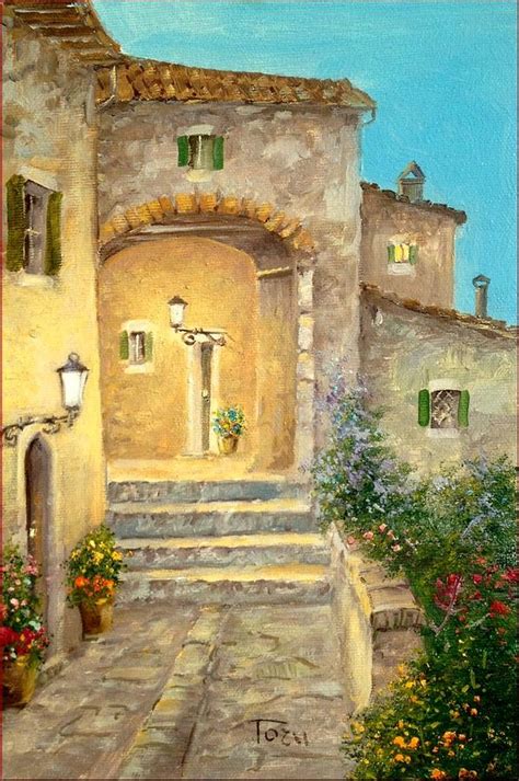 Tuscan Old House Painting By Luciano Torsi Fine Art America