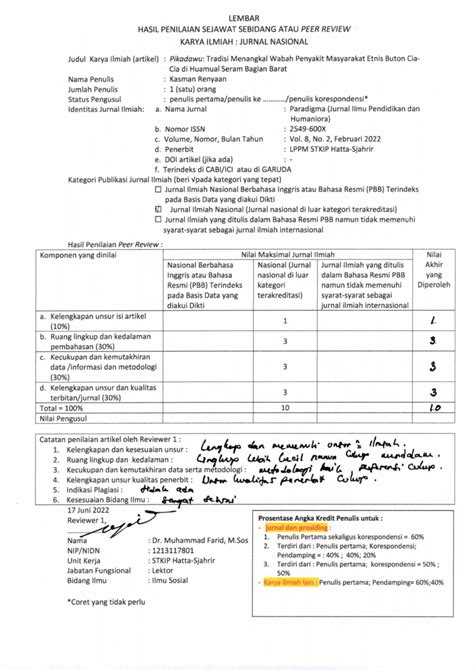 PDF Hasil Penilaian Dan Uji Plagiasi Jurnal Kasman Renyaan