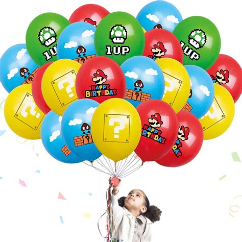 Mario Luftballons Set 40 Stück Mario Party Geburtstags Luftballons