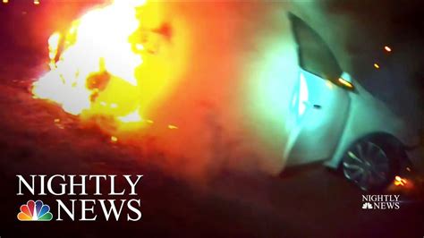 Officers Rescue Unconscious Woman From Burning Vehicle In Dramatic