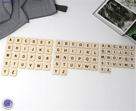 Scrabble Tiles Alphabet 3 Types Laser Cut Files Svg Etsy