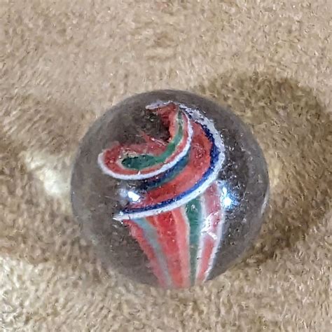Over 13 16 Rare Naked Triple Twist Razor Ribbon W Bold Contrasting Color Old Rare Marbles