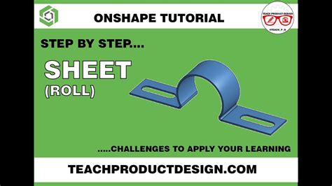 Onshape Tutorial How To Create A SHEET METAL ROLL Feature Step By