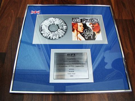 Sex Pistols Kiss This Gold 60 000 Sales Award Catawiki