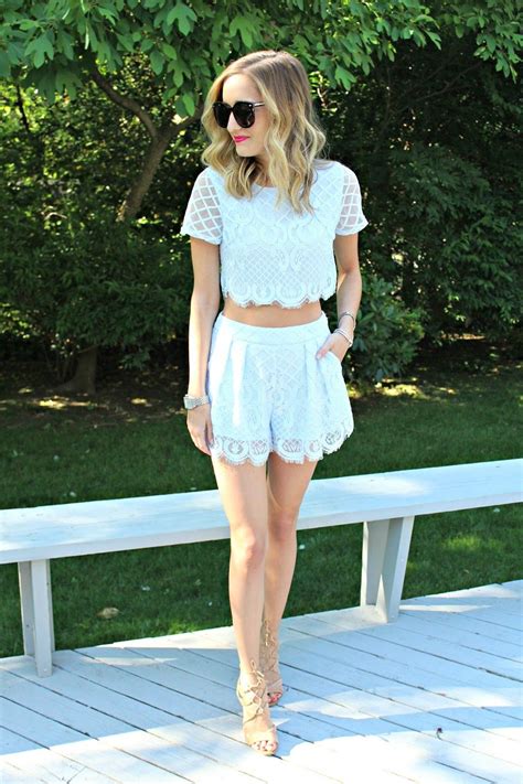 Why You Need A Matching Set For Summer Crop Top And Shorts White