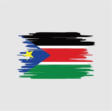 South Sudan Flag Brush Strokes Vector Art At Vecteezy